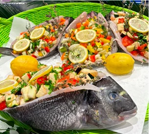 Poissons garnis prêts à cuire - Traiteur Poissonnerie Moser - Saveurs de l Océan à Sceaux - Hauts de Seine 92