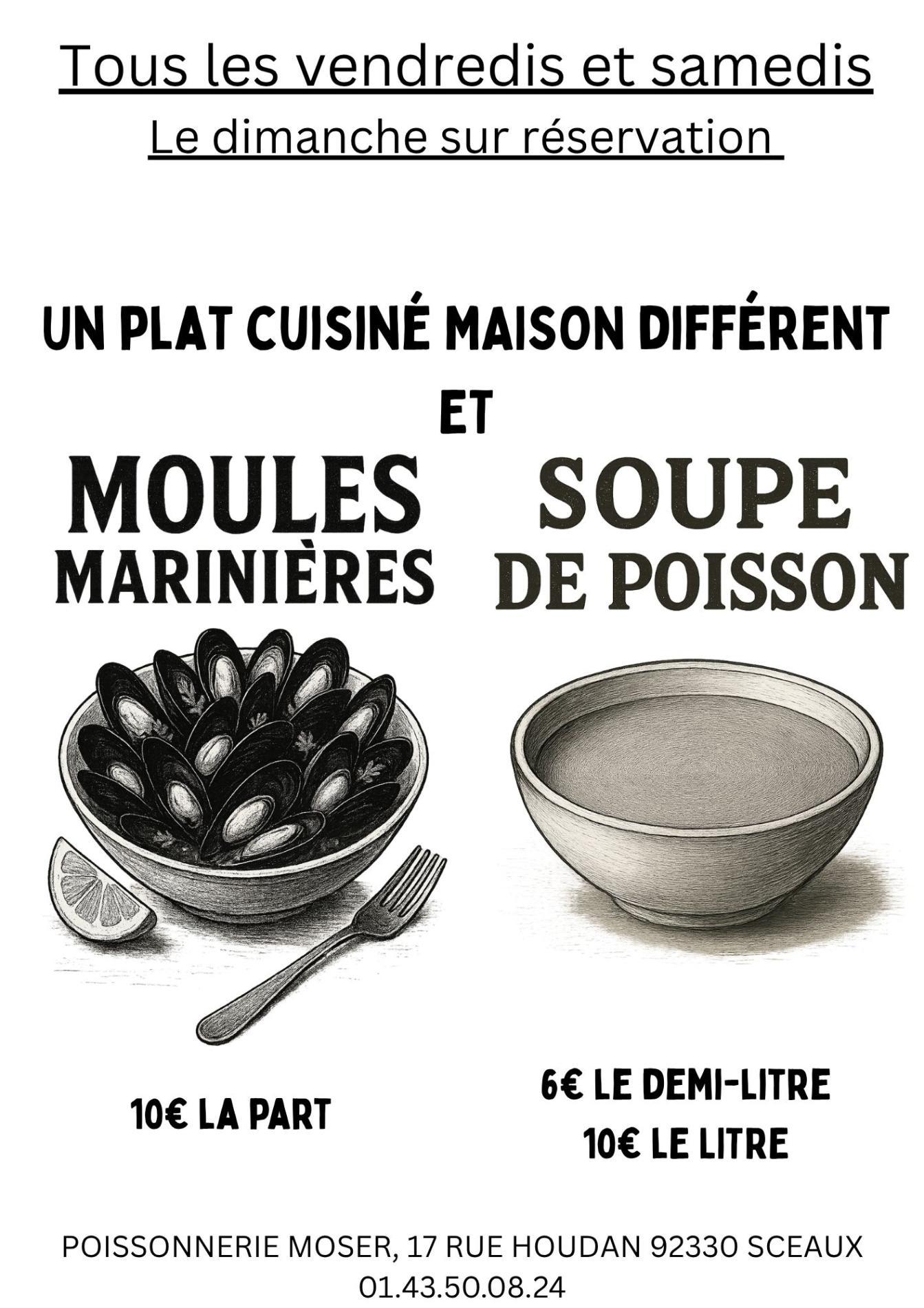 Chaque week-end, un plat pr&eacute;par&eacute; maison diff&eacute;rent !