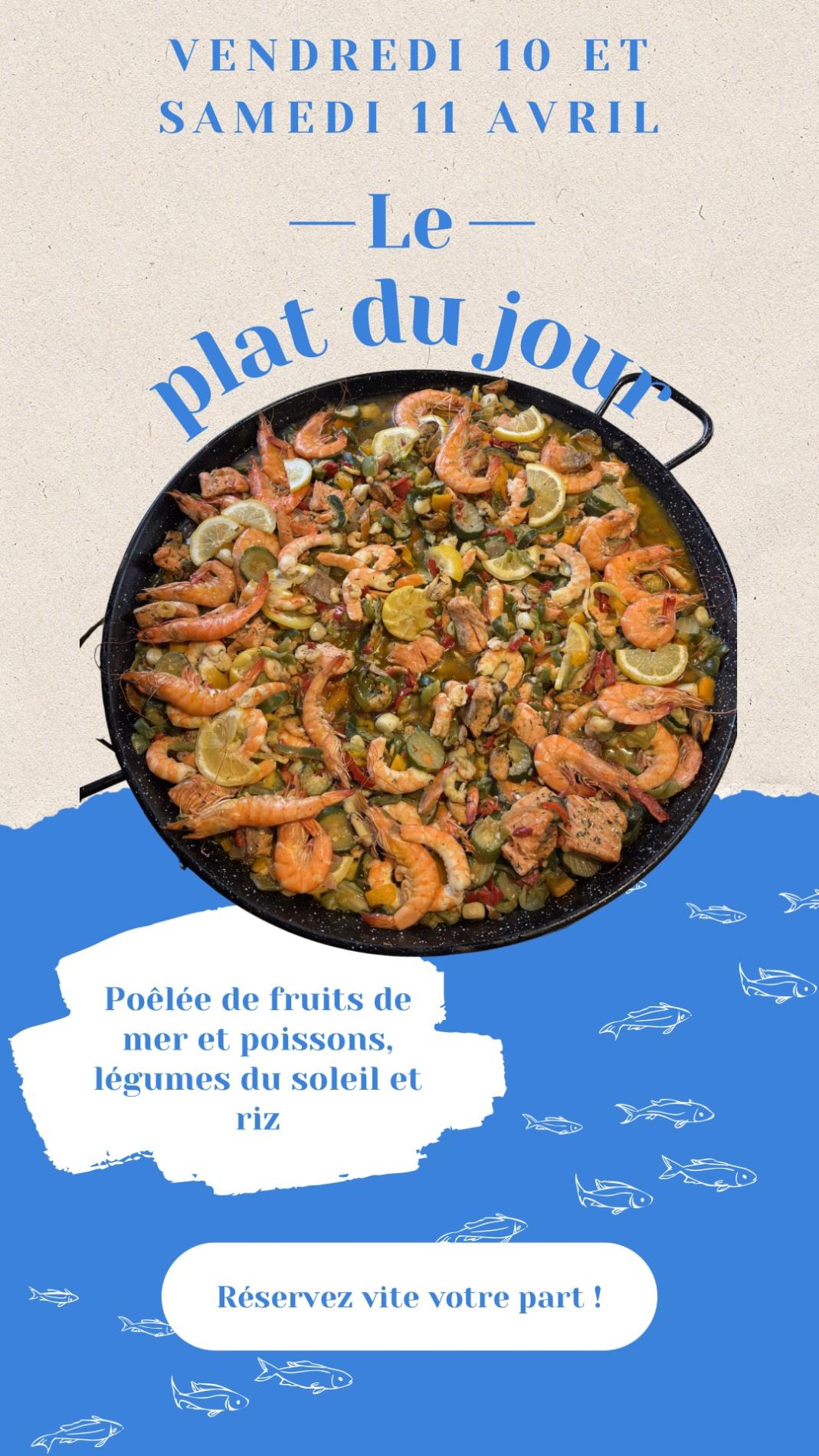 10 et 11/04 : Poêlée de crustacés et poisson