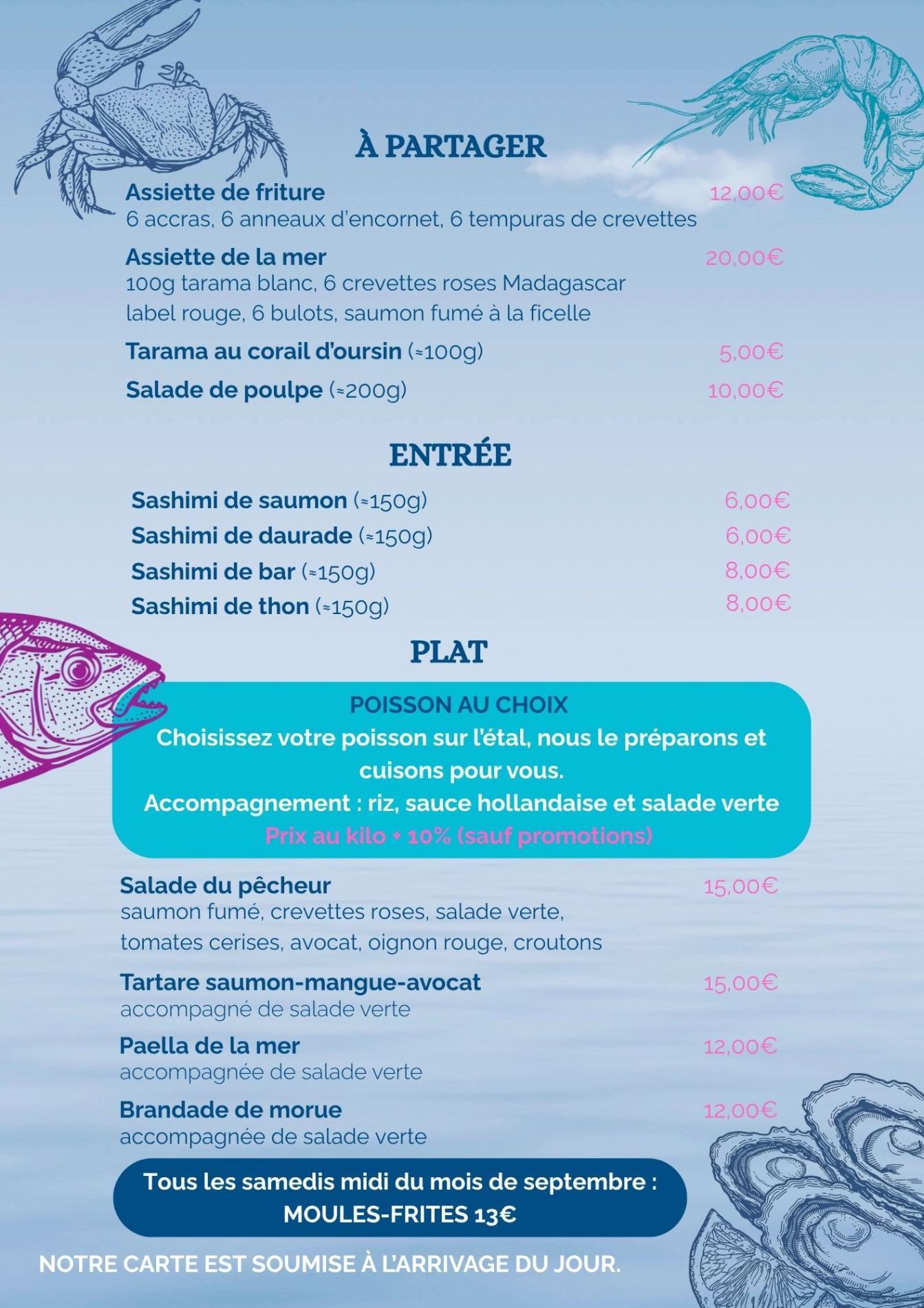 La carte de la terrasse 2026 !