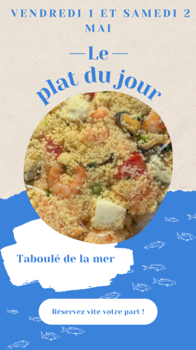 01 et 02/05 : Taboulé de la mer et saumon gravlax