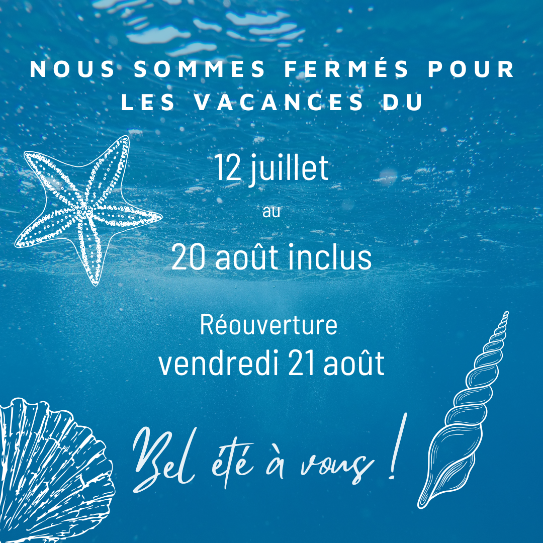 Fermeture pour cong&eacute;s annuels